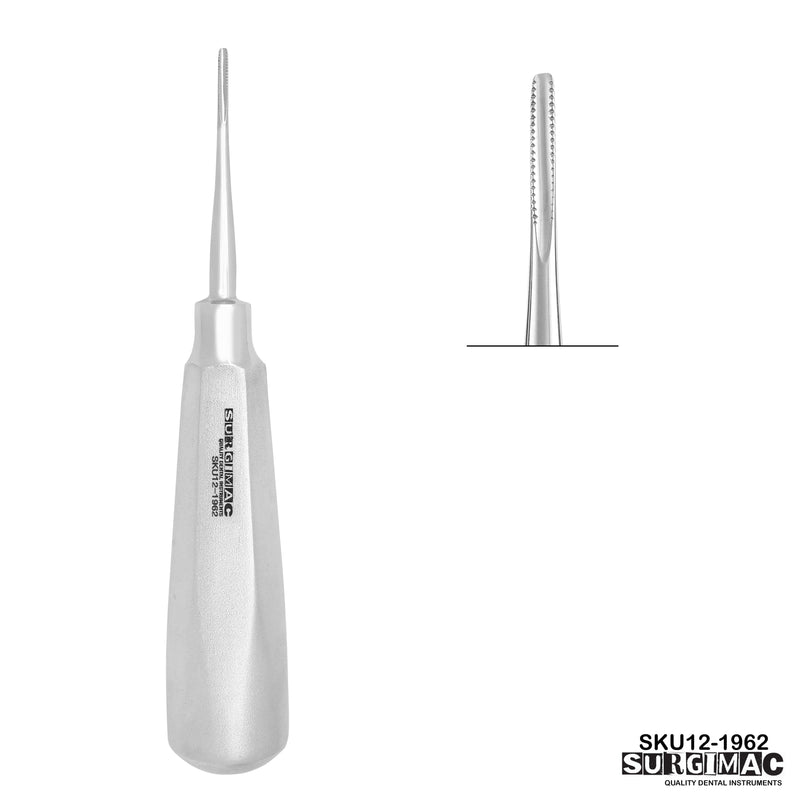 SurgiMac #2mm Luxating Elevator, Straight, Serrated Tips, Stainless Steel, Air Series, 1/Pk | SurgiMac Dental Supply