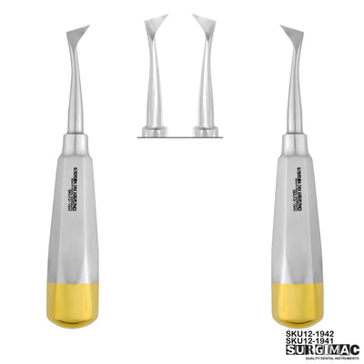 SurgiMac #31 & 32 Large Cryer Elevator Set, Gold (TiN), Stainless Steel, Air Series, 2/Pk