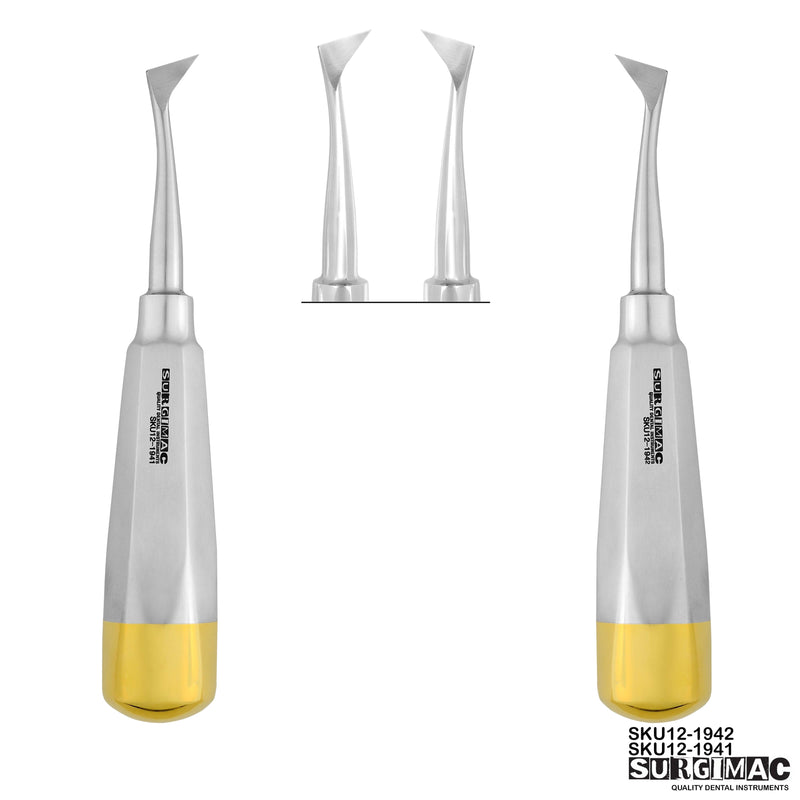 SurgiMac #31 & 32 Large Cryer Elevator Set, Gold (TiN), Stainless Steel, Air Series, 2/Pk | SurgiMac Dental Supply