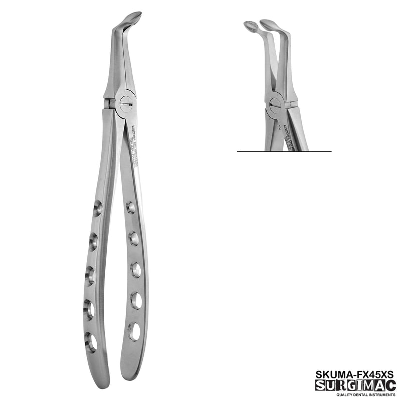 SurgiMac #45 Root Forceps, Serrated, Lower Roots, Atraumair, Stainless Steel, Air Series, 1/Pk | SurgiMac Dental Supply