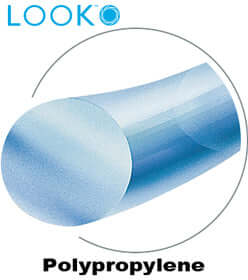 Nonabsorbable Suture with Needle LOOK Polypropylene C6 3/8 Circle Reverse Cutting Needle Size 5 - 0 Monofilament 1018B