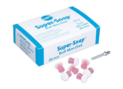 Shofu Dental | Super-Snap Buff Disk, Mini, with 1 Metal Mandrel, 25/bx | L524