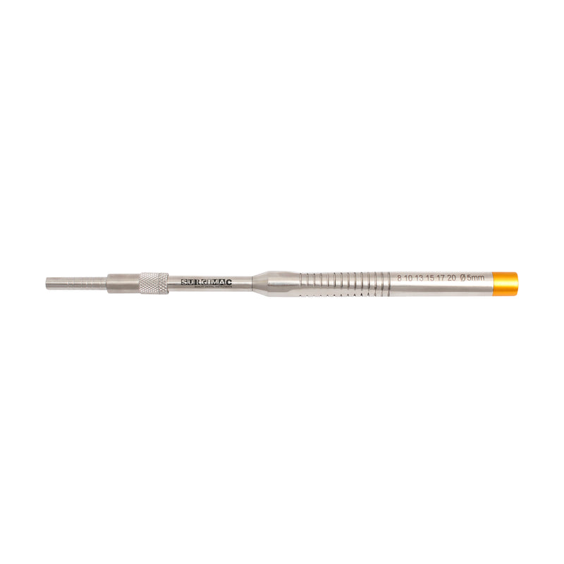 SurgiMac Straight Sinus Osteotomes L-Key Stops Concave Diameter 5.0, Stainless Steel, Pro Series, 1/Pk | SurgiMac Dental Supply