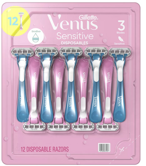 Gillette Venus Sensitive Plus Women's Disposable Razors, 12 pk. 260337