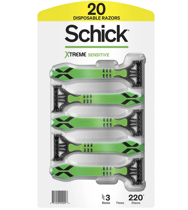 Schick | Schick Xtreme 3 Sensitive Men's Disposable Razor, 20 ct. | 705875