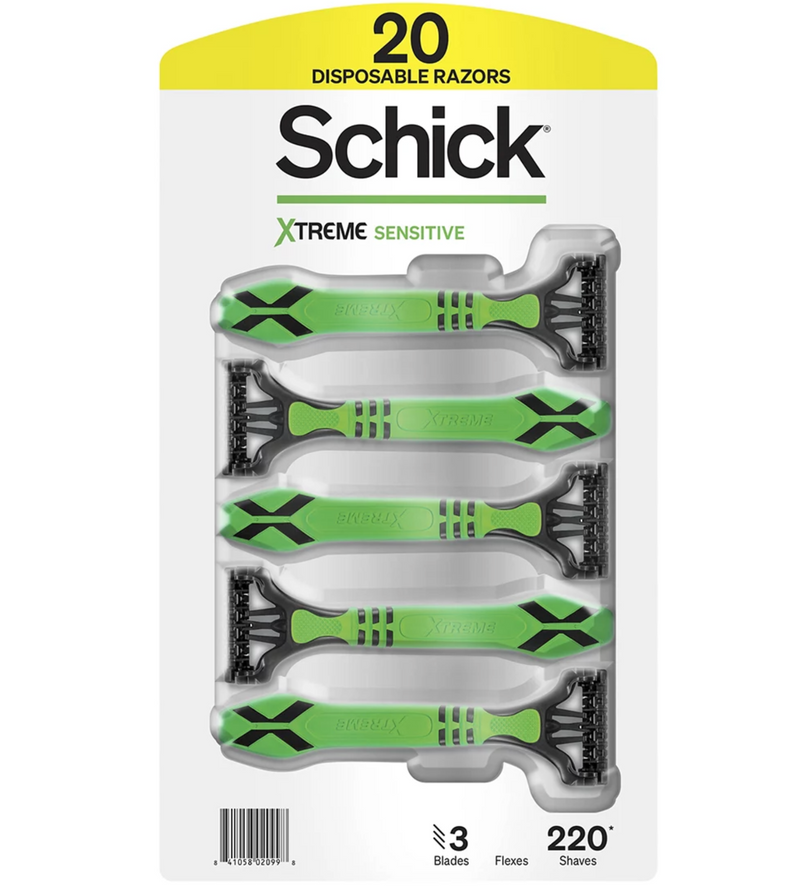 Schick Xtreme 3 Sensitive Men's Disposable Razor, 20 ct. 705875