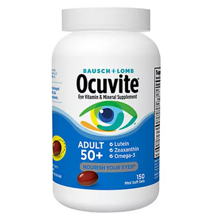 Bausch & Lomb Ocuvite Adult 50+ Eye Vitamin & Mineral Supplement, 150 ct.