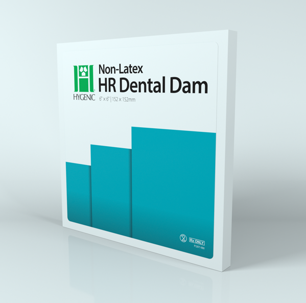 Hygenic 6”x 6“  Non-Latex HR Dental Dam Package of 75