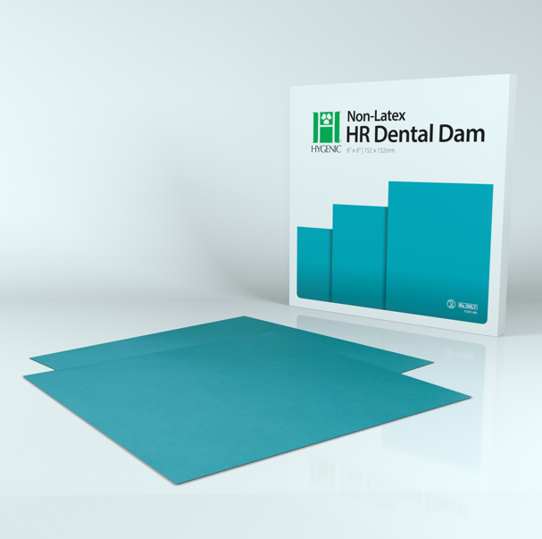 Hygenic 6”x 6“  -Latex HR Dental Dam Package of 15
