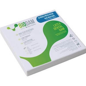 Biodam 6”x 6“ Latex Dental Dam Package of 36