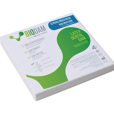 Biodam 6”x 6“ Latex Dental Dam Package of 36