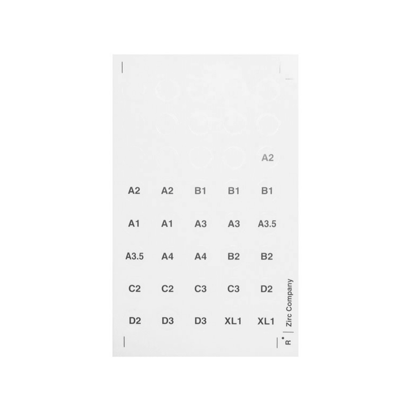 Shade Label Sheets | SurgiMac Dental Supply