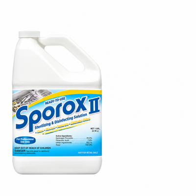 Sporox II Sterilizing and Disinfecting 7.5% Hydrogen Peroxide Solution, Clear, 1 Gallon Bottle