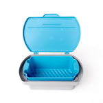 Steri-Soaker Grey 13-7/8" x 9-5/8" x 5-1/8" Plastic Germicide Instrument Tub | SurgiMac Dental Supply