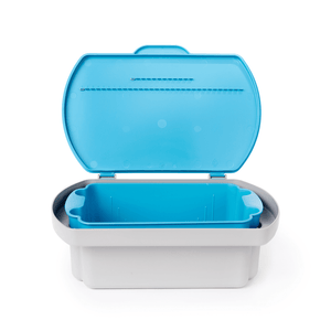 Steri-Soaker Grey 13-7/8" x 9-5/8" x 5-1/8" Plastic Germicide Instrument Tub | SurgiMac Dental Supply