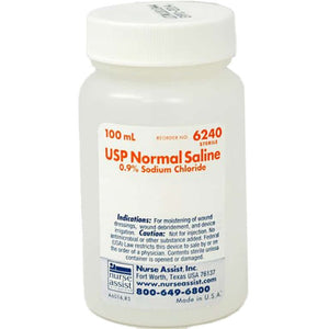 Stericare Irrigation Sodium Chloride Saline 0.9% Sterile, 100ml Bottle | SurgiMac Dental Supply