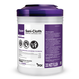 PDI Sani Wipes, Large Super Sani Cloth Disinfectant Wipes: Powerful Sani Cloth Wipes Kill 99.9% of Germs Q55172 Q55172-1