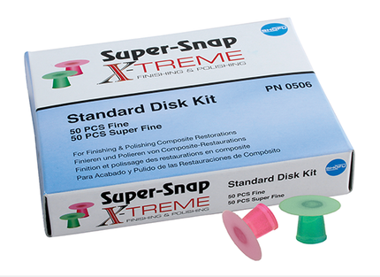 Super-Snap Disk, 12mm, Green, Fine Grit, Double Sided, 50/pk