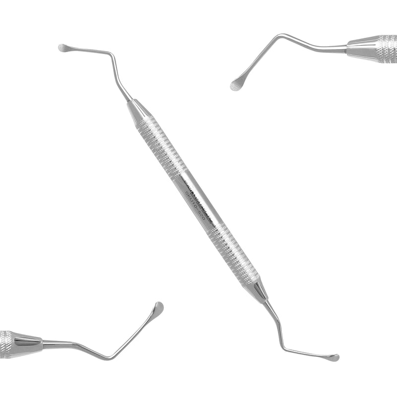 SurgiMac #12 Miller Surgical Curette, 35mm reach. 4.5 mm wide spoon, non-serrated ends, Stainless Steel, Air Series, 1/Pk 10-520