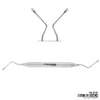 SurgiMac #10 Miller Surgical Curette, 3mm Non-Serrated Spoon, 40° Angled Shank, Double-Ended, Stainless Steel, Air Series, 1/Pk