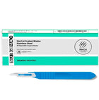 SurgiMac #15C Sterile Surgical Scalpel Blade, Plastic Handle, Stainless Steel, MacCut, 10/Pk | SurgiMac Dental Supply