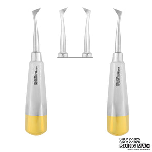 SurgiMac #25 & 26 Medium Cryer Elevator Set, Gold (TiN), Stainless Steel, Air Series, 2/Pk | SurgiMac Dental Supply