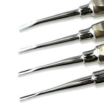 SurgiMac Root Elevators, Serrated Tips, Set of 4, Stainless Steel, Pro Series, 1/Pk | SurgiMac Dental Supply