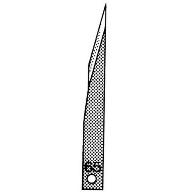 SurgiMac | Surgical Blade Carbon Steel No. 65 Sterile Disposable Individually Wrapped | MC-CS-65