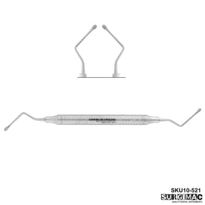 SurgiMac #10 Miller Surgical Curette, Serrated Ends, Stainless Steel, Air Series, 1/Pk | SurgiMac Dental Supply