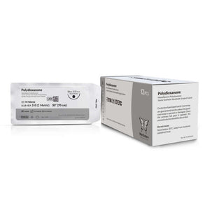 SurgiMac 3-0 30" Polydioxanone Absorbable Suture, Violet, 17mm 1/2 Circle Round Body Needle, MacSuture, 12/Pk | SurgiMac Dental Supply