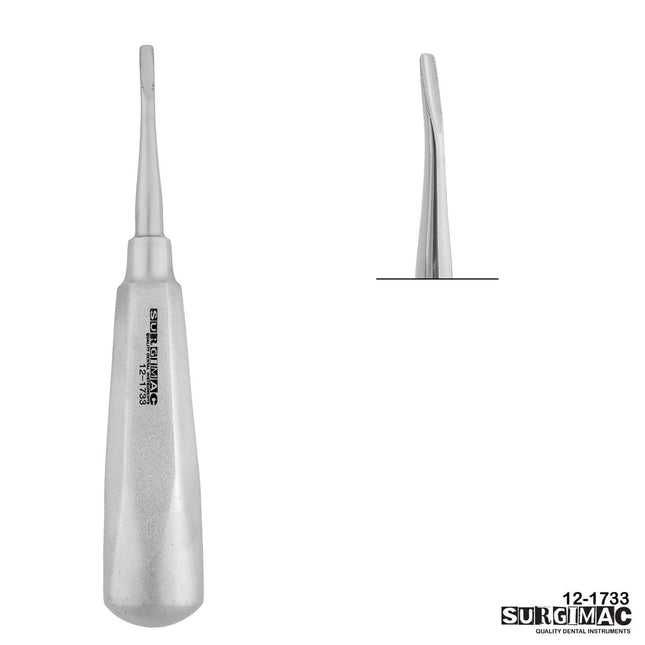SurgiMac 4mm Elevator, Curved, Serrated Tips, Surgical Instruments, Stainless Steel, Air Series, 1/Pk | SurgiMac Dental Supply