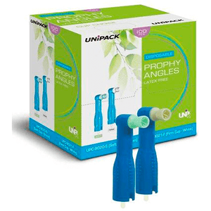 UniPack Prophy Angles Firm Cup (White), Latex-Free (LF), 100/bx | SurgiMac Dental Supply