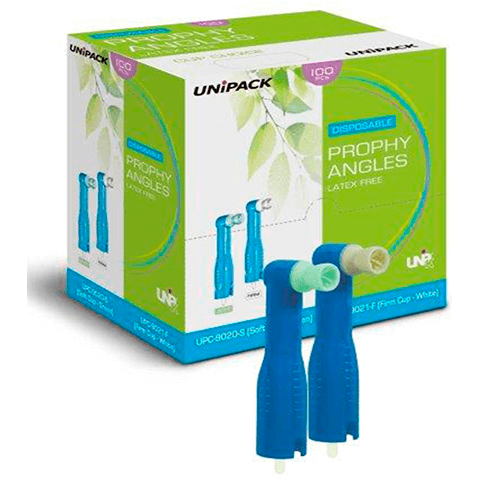 UniPack Prophy Angles Firm Cup (White), Latex-Free (LF), 100/bx | SurgiMac Dental Supply