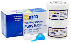 Vinyl Polysiloxane Putty Kit-Regular Set. Includes 2x300 mL jars + 2 scoops VP-8006