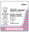 Vicryl™ Rapide Polyglactin 910 PC-3 3/8 Circle Precision Conventional Cutting Needle Size 5-0 Braided