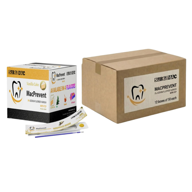 SurgiMac 5% Sodium Fluoride Varnish with TCP, Vanilla, 0.4ml unit, MacPrevent