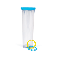 Water Wise Replacement Bottle, 1 Liter bottle with neon yellow and neon blue | SurgiMac Dental Supply
