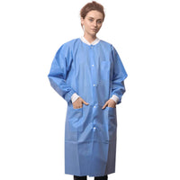 SMS Disposable Coats for labs MacSafe by SurgiMac | Knee Length. 10/Pack 10-1501