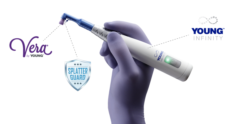 Vera Splatter Guard Classic Elite Original LF Prophy Angle w/Cup, 750/Bx. Soft 296249