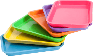 Mini Flat Set-Up Trays, Plastic, 1/Pk, 20Z101 | SurgiMac Dental Supply