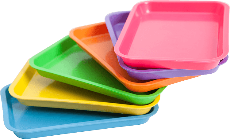 Mini Flat Set-Up Trays, Plastic, 1/Pk, 20Z101 | SurgiMac Dental Supply