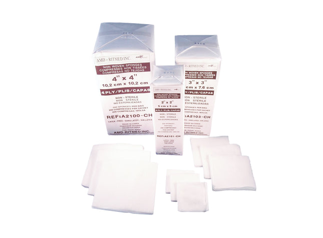 Medicom | General Usage 3" x 3", 4 ply, Non-Sterile, Sleeve, 200pk 20pk/cs | A2103-CH