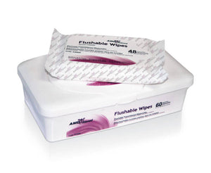 Flushable Wipes, Spunlace, Premoistened, 5" x 8", Soft Pack, 48/pk, 12 pk/cs A40005