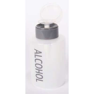 House Brand Imprinted Alcohol Dispenser, Clear. 9 Oz. Capacity, Single Dispenser | SurgiMac Dental Supply