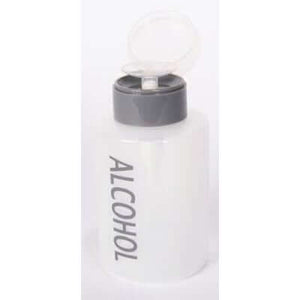 House Brand Imprinted Alcohol Dispenser, Clear. 9 Oz. Capacity, Single Dispenser | SurgiMac Dental Supply