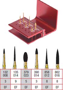 Alpen R1001EF Esthetic Finishing Kit. Set Includes Extra Fine Grit Diamonds | SurgiMac Dental Supply