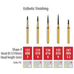 Alpen FG #135.014 Fine Grit, Esthetic Finishing Diamond Bur. Package of 50 Burs | SurgiMac Dental Supply