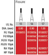 Alpen FG #56 Straight Fissure Carbide Bur, Package of 10