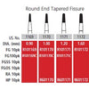 Alpen FG #1169 Round End Tapered Fissure Carbide Bur, Package of 100