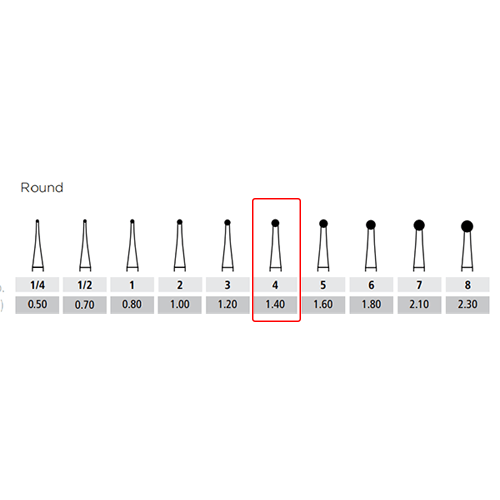 Alpen FG #4 Round Carbide Bur, Package of 10 | SurgiMac Dental Supply
